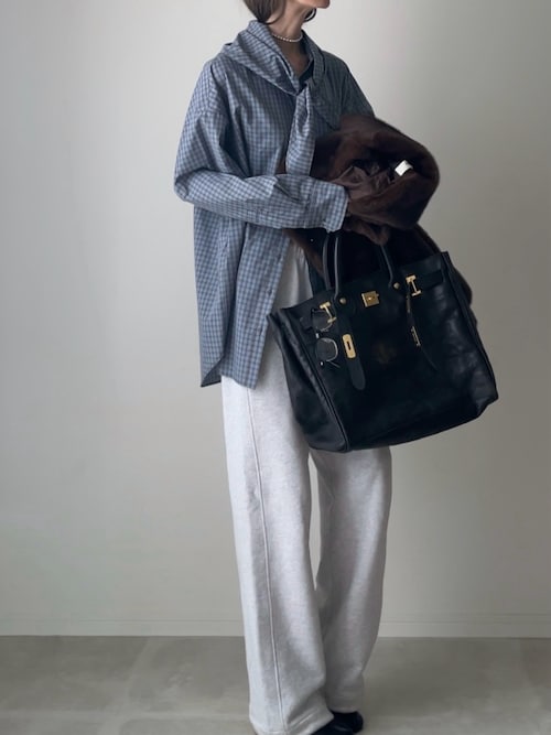 Oversized Shirt With Babushka/バブーシュカ付きオーバーサイズシャツ