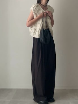 「アイテム（リング）」を使った、B.さん（レディース・167cm）の秋コーディネート