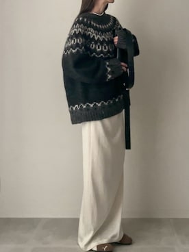 「アイテム（ショルダーバッグ）」を使った、B.さん（レディース・167cm）の冬コーディネート