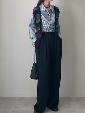 「アイテム（メガネ）」を使った、B.さん（レディース・167cm）の秋コーディネート