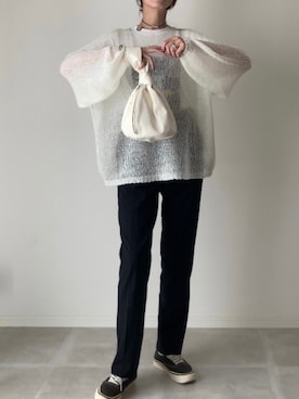 「アイテム（クラッチバッグ）」を使った、B.さん（レディース・167cm）の秋コーディネート