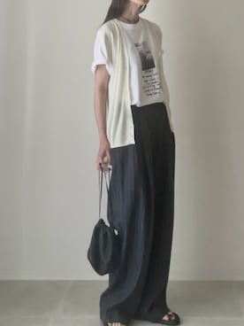 「stan（スタン）のアイテム（アクセサリー）」を使った、B.さん（レディース・167cm）の春コーディネート