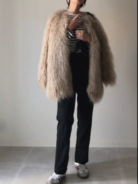 「CLANE（クラネ）のアイテム（アクセサリー）」を使った、B.さん（レディース・167cm）の冬コーディネート