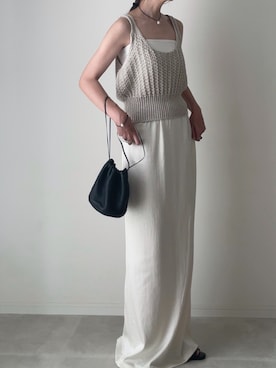 「アイテム（ベスト）」を使った、B.さん（レディース・167cm）の夏コーディネート