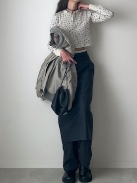 「アイテム（スカート）」を使った、B.さん（レディース・167cm）の秋コーディネート