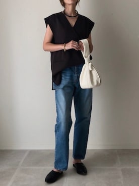 「IRIS47（イリスフォーセブン）のアイテム（イヤリング）」を使った、B.さん（レディース・167cm）の夏コーディネート