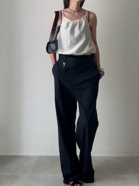 「アイテム（バッグ）」を使った、B.さん（レディース・167cm）の夏コーディネート