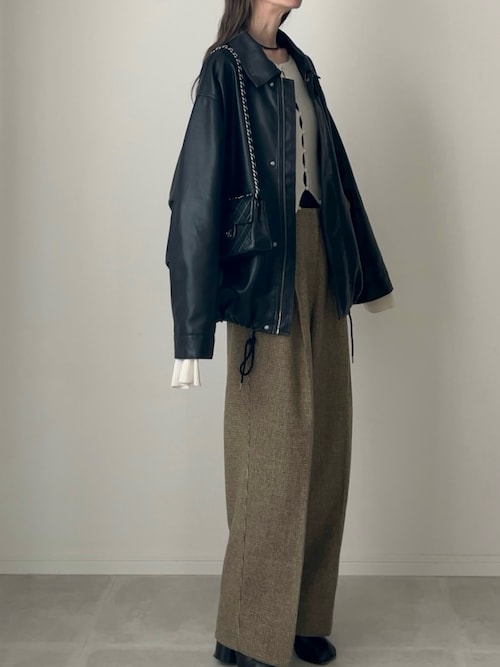 anuke（アンヌーク） パンツ Check Tuck Pants レディース : ZOZOTOWN