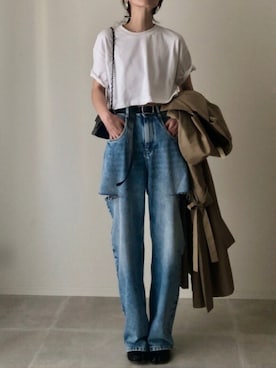 「CLANE（クラネ）のアイテム（アクセサリー）」を使った、B.さん（レディース・167cm）の春コーディネート