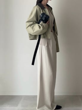 「アイテム（ネックレス）」を使った、B.さん（レディース・167cm）の春コーディネート