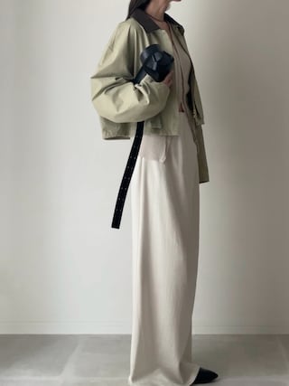 「feepur（フェピュール）の【ハンドウォッシャブル】リブニットVカーディガン（カーディガン/ボレロ）」を使った、B.さん（レディース・167cm）の春コーディネート