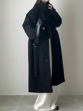 「MANOF（マノフ）のZIP UP COTTON RIBKNIT（ニット/セーター）」を使った、B.さん（レディース・167cm）の冬コーディネート