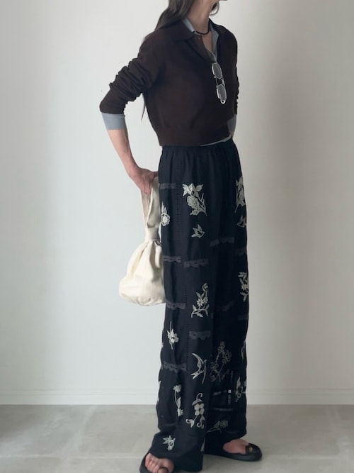 シャツ/ブラウス(長袖/七分) todayful Embroidery Patchwork Trousers TODAYFUL ブラウス シャツ Embroidery Patchwork Shirts レディース