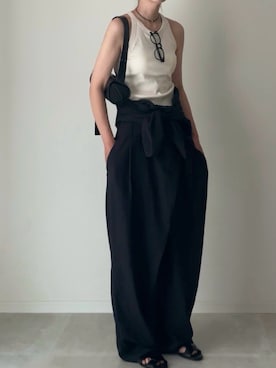 「アイテム（サロペット/オーバーオール）」を使った、B.さん（レディース・167cm）の夏コーディネート
