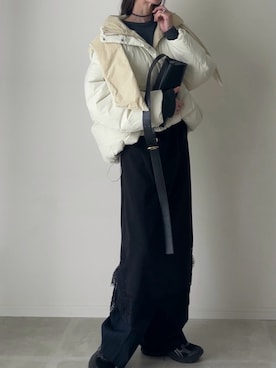 「アイテム（リング）」を使った、B.さん（レディース・167cm）の冬コーディネート