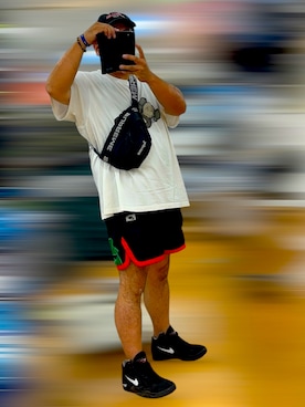 「Supreme （シュプリーム）のアイテム（ショルダーバッグ）」を使った、factさん（メンズ・173cm）の夏コーディネート