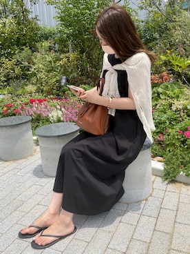 「GUワンピース」｜ト！さん（レディース・157cm）の夏コーディネート