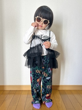 「H&M（エイチ・アンド・エム）のアイテム（パンツ）」を使った、Oshige さん（キッズ・90cm）の春コーディネート