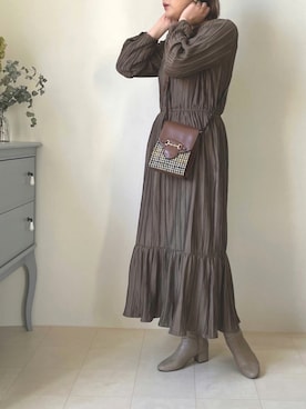 「haco!（ハコ）のアイテム（ワンピース/ドレス）」を使った、sakaiさん（レディース・161cm）の秋コーディネート