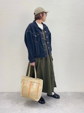 「Bershka（ベルシュカ）のアイテム（デニムジャケット）」を使った、sakaiさん（レディース・161cm）の春コーディネート