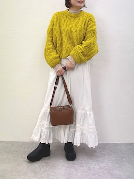 「Libra Cue（リブラ キュー）のアイテム」を使った、sakaiさん（レディース・161cm）の冬コーディネート