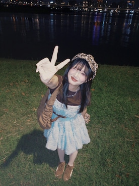 「アイテム（キャスケット）」を使った、Kokoroさん（レディース・157cm）の夏コーディネート