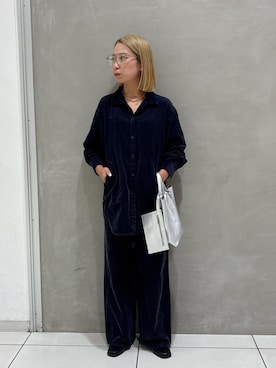 「セットアップスタイル」｜「アイテム（アクセサリー）」を使った、misaさん（レディース・152cm）の秋コーディネート