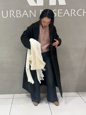 「アイテム（チェスターコート）」を使った、misaさん（レディース・152cm）の秋コーディネート