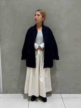 「アイテム（カバーオール）」を使った、misaさん（レディース・152cm）の秋コーディネート