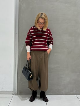 「URBAN RESEARCH（アーバンリサーチ）のアイテム（ショルダーバッグ）」を使った、misaさん（レディース・152cm）の秋コーディネート