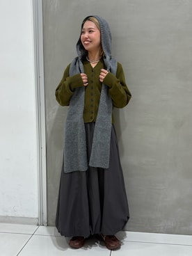 「URBAN RESEARCH（アーバンリサーチ）のアイテム（カーディガン/ボレロ）」を使った、misaさん（レディース・152cm）の秋コーディネート