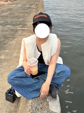 「古着好きな人と繋がりたい」｜「アイテム（その他トップス）」を使った、成美　さん（レディース・156cm）の夏コーディネート