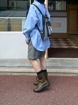 「アイテム（ブーツ、その他）」を使った、成美　さん（レディース・156cm）の春コーディネート