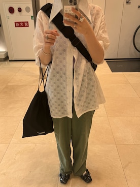 「アイテム（パンプス）」を使った、成美　さん（レディース・156cm・20代）の夏コーディネート
