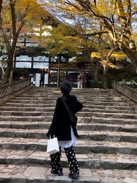 「アイテム（ローファー）」を使った、成美　さん（レディース・156cm・20代）の冬コーディネート