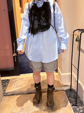 「アイテム（ブーツ、その他）」を使った、成美　さん（レディース・156cm）の春コーディネート