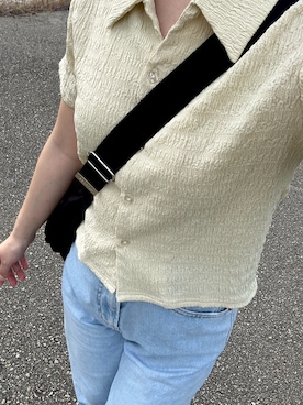 「RAGEBLUE（レイジブルー）のアイテム（パンツ）」を使った、とまとさん（レディース・158cm）の夏コーディネート