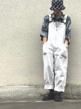 「kutir」｜「アイテム（サロペット/オーバーオール）」を使った、äさん（レディース・168cm）の夏コーディネート