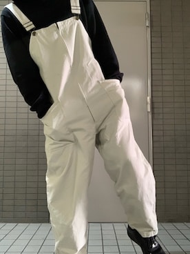 「古着好きな人と繋がりたい」｜「アイテム（オールインワン・サロペット）」を使った、äさん（レディース・168cm）の春コーディネート