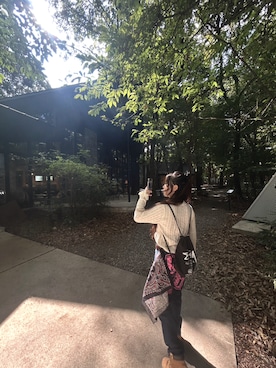 「アイテム（シューズ）」を使った、笑菜さん（レディース・158cm）の秋コーディネート