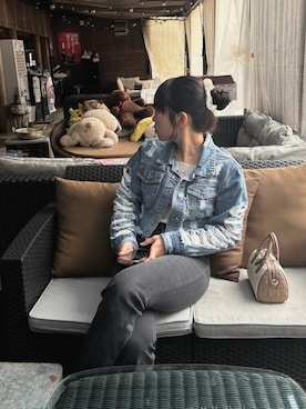 「アイテム（バッグ）」を使った、笑菜さん（レディース・158cm）の秋コーディネート