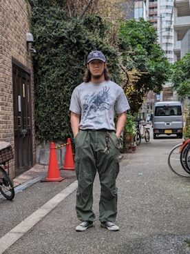 「アイテム（キャップ）」を使った、ryooootaさん（メンズ・171cm・20代）の春コーディネート