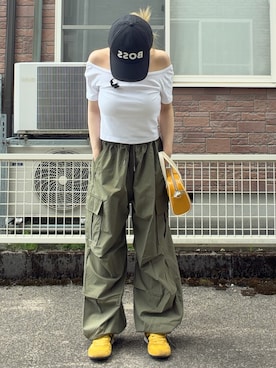 「ampm（エーエムピーエム）のアイテム」を使った、ピロさん（レディース・151cm）の夏コーディネート