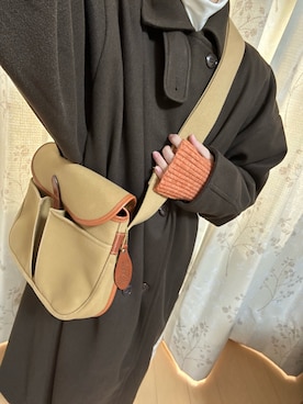 「アイテム（ステンカラーコート）」を使った、nagiさん（骨格ウェーブ・レディース・161cm）の冬コーディネート