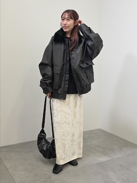 「アイテム（チュニック）」を使った、manaCAさん（レディース・151cm）の冬コーディネート