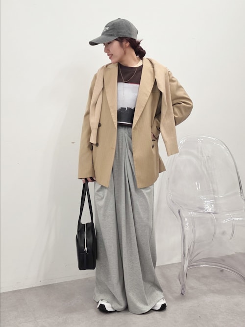 フロントタックドレープワイドパンツ◇（スウェットパンツ）｜CRAFT