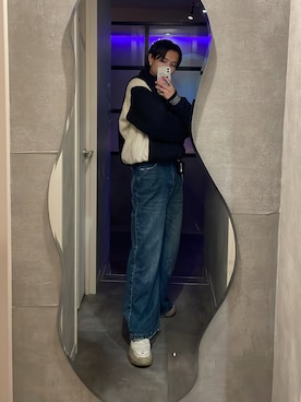「アイテム（スタジャン）」を使った、komaさん（メンズ・170cm・20代）の冬コーディネート
