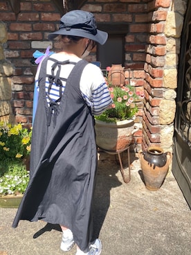 「THE NORTH FACE（ザノースフェイス）のTHE NORTH FACE ホライズン ハット　Horizon Hat nn41918（ハット、ブラック系）」を使った、あんさん（レディース・154cm）の春コーディネート