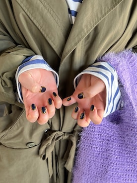 「ネイル」｜「アイテム（その他アウター）」を使った、あんさん（レディース・154cm）の春コーディネート