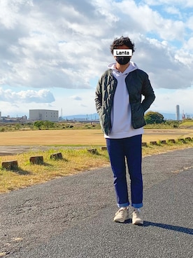 「RAGEBLUE（レイジブルー）のアイテム（ノーカラージャケット）」を使った、Lantaさん（メンズ・174cm）の冬コーディネート